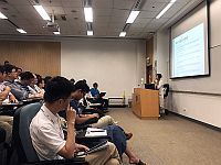 Ms. Cecilia Law from Office of Student Affairs gives a lecture at the Summer Institute